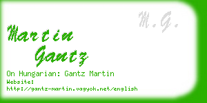martin gantz business card